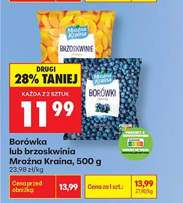 Borówka mrożona Mroźna Kraina promocja w Biedronka