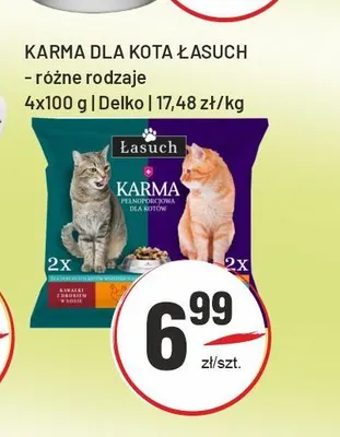 Karma dla kota Łasuch 4-pak promocja w Sedal