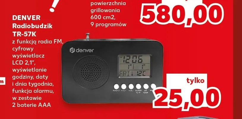 Radiobudzik Denver TR-57K promocja w Kaufland