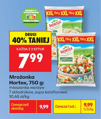 Mrożonka mieszanka warzyw 7 składników Hortex promocja w Biedronka