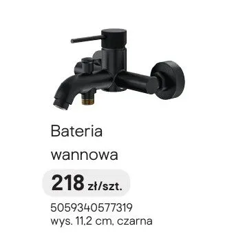 Bateria wannowa wys. 11,2 cm czarna promocja w Castorama