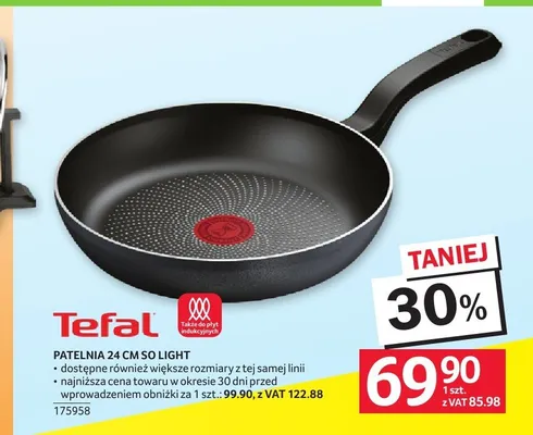 Patelnia Tefal So Light 24 cm promocja w Selgros