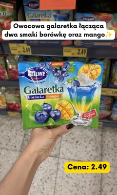Galaretka smak borówka mango Gellwe promocja w Kaufland
