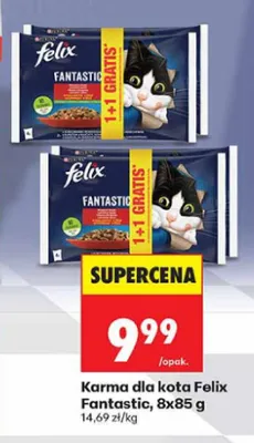 Karma dla kota Felix Fantastic 8-pak 85 g promocja w Biedronka