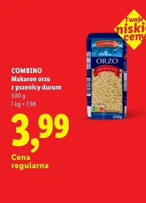 Makaron orzo z pszenicy durum Combino promocja w Lidl