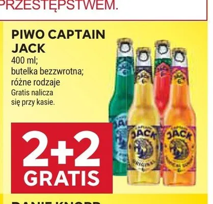 Piwo Captain Jack promocja w Stokrotka