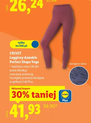 Legginsy damskie Perfect Shape Yoga promocja w Lidl