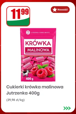 Cukierki krówka malinowa Jutrzenka Dobre Miasto promocja w Dino
