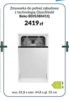 Zmywarka do pełnej zabudowy z technologią GlassShield Beko BDIS38041Q promocja w Salony Agata