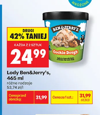 Lody Ben & Jerry's promocja w Biedronka