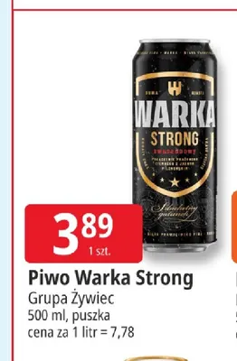 Piwo Warka Strong promocja w Leclerc