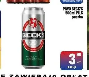 Piwo Beck's Pils promocja w Tomi Markt