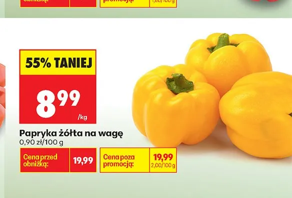 Papryka żółta promocja w Biedronka