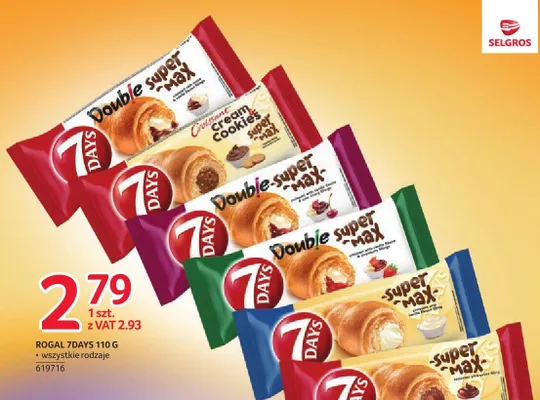 Rogal 7Days wszystkie rodzaje 110g promocja w Selgros