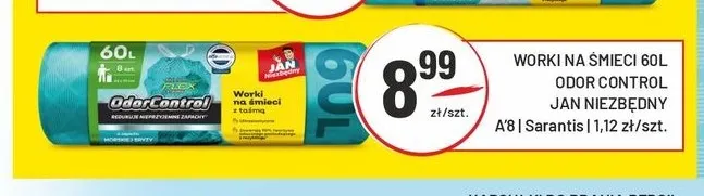 Worki na śmieci 60 l Odor Control Jan Niezbędny promocja w Sedal