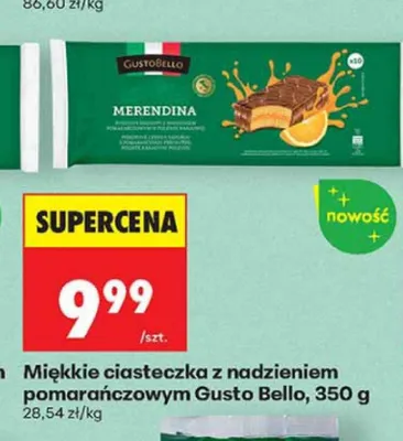 Miękkie ciasteczka z nadzieniem pomarańczowym Gusto Bello promocja w Biedronka