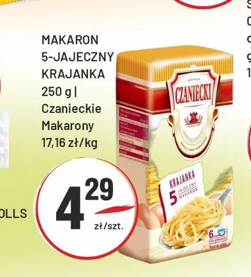 Makaron 5-jajeczny krajanka Czaniecki promocja w Sedal