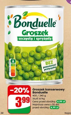 Groszek konserwowy Bonduelle promocja w Dino