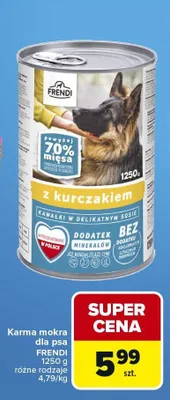 Karma mokra dla psa z kurczakiem Frendi promocja w Carrefour