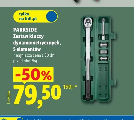 Zestaw kluczy dynamometrycznych Parkside promocja w Lidl