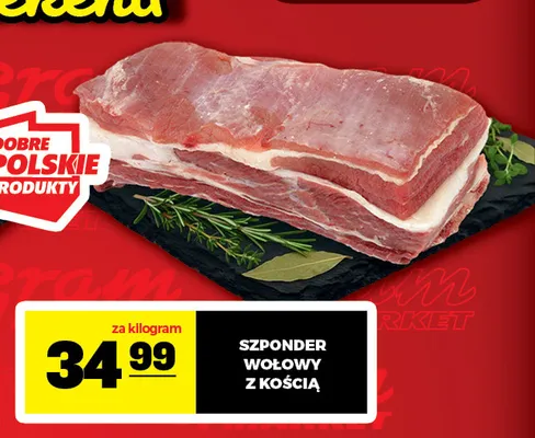 Szponder wołowy z kością promocja w Gram Market