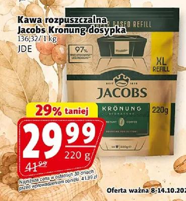 Kawa rozpuszczalna Jacobs Krönung dosypka promocja w Prim Market