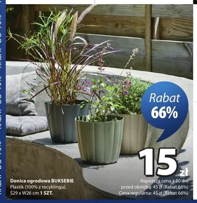 Donica ogrodowa BUKSEBIE promocja w Jysk