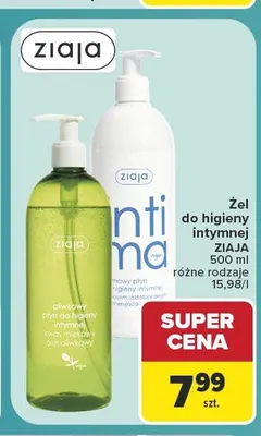Płyn do higieny intymnej Ziaja Intima promocja w Carrefour