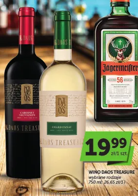 Wino białe Daos Treasure Chardonnay promocja w Euro Sklep