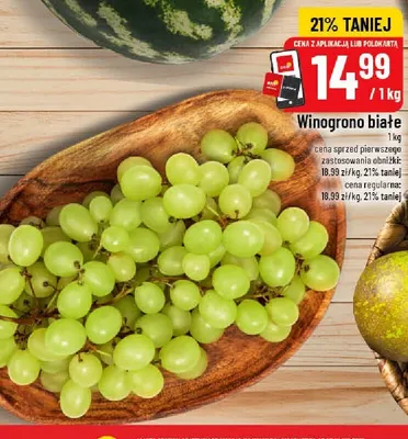 Winogrono białe promocja w POLOmarket