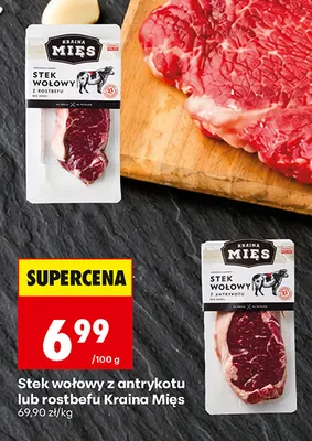 Stek wołowy z rostbefu Kraina Mięs promocja w Biedronka