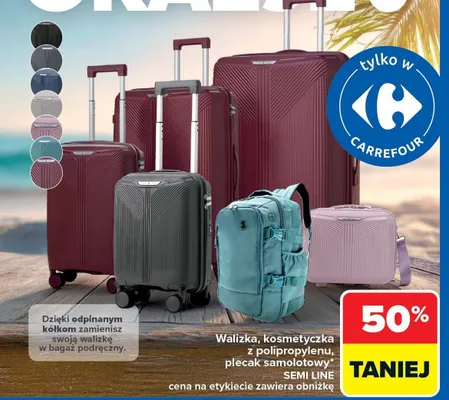 Walizka z polipropylenu promocja w Carrefour