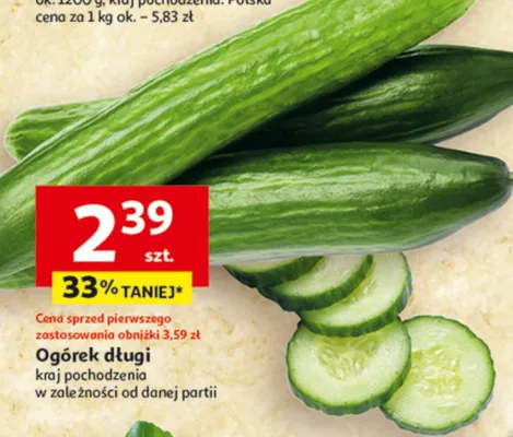 Ogórek długi promocja w Auchan