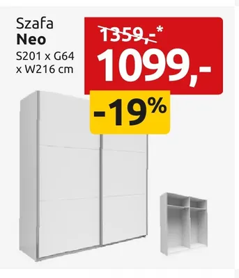 Szafa Neo promocja w Black Red White