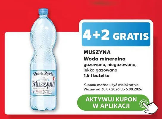 Woda mineralna Muszyna gazowana promocja w Kaufland