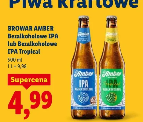 Piwo Bezalkoholowe IPA lub Bezalkoholowe IPA Tropical promocja w Lidl