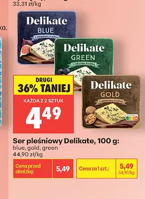 Ser pleśniowy Delikate Green promocja w Biedronka