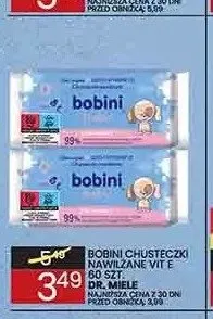 Chusteczki nawilżane Vit E Bobini 60szt. promocja w Wafelek