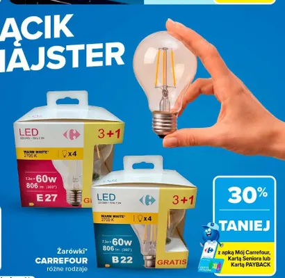 Żarówka LED Carrefour E27 promocja w Carrefour
