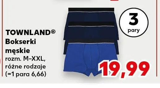 Bokserki męskie TOWNLAND 3-pak promocja w Kaufland