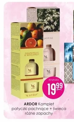 Komplet patyczki pachnące + świeca Ardor promocja w Drogerie Jasmin