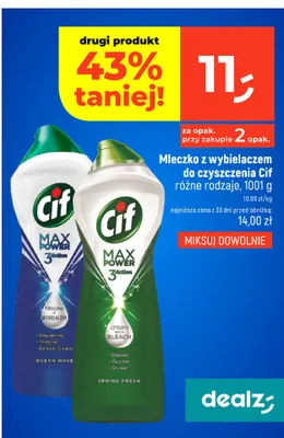 Mleczko z wybielaczem do czyszczenia Cif Spring Fresh promocja w Dealz