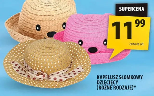 Kapelusz słomkowy dziecięcy promocja w Arhelan