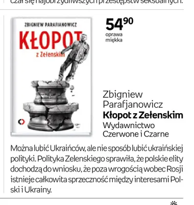 Książka Kłopot z Zełenskim Zbigniew Parafianowicz promocja w Empik