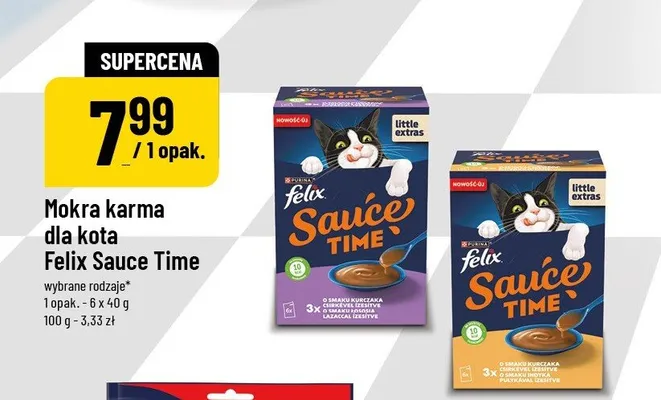Mokra karma dla kota Felix Sauce Time promocja w POLOmarket