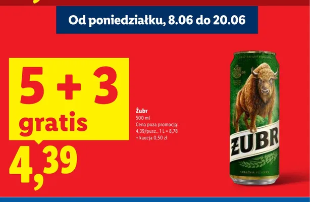 Piwo Żubr promocja w Lidl
