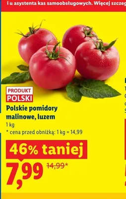 Pomidory malinowe polskie luzem promocja w Lidl