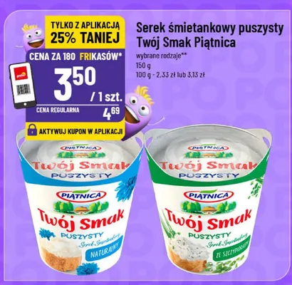 Serek śmietankowy puszysty Twój Smak ze szczypiorkiem Piątnica promocja w POLOmarket