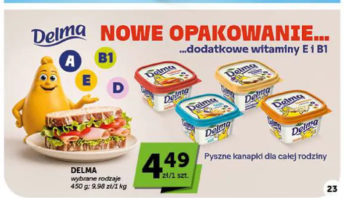 Margaryna Delma z masłem promocja w Groszek