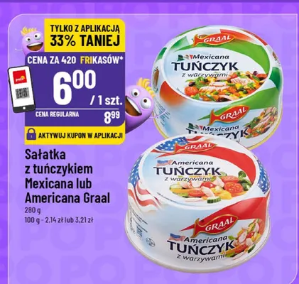 Sałatka z tuńczykiem Americana Graal promocja w POLOmarket